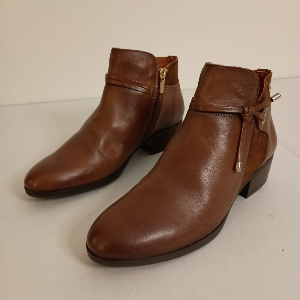 Pikolinos Daroca Tassel Ankle Boots Cuero Brown Women’s Size 38 (7.5 to 8) - Picture 2 of 15